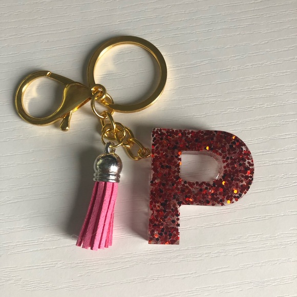 Hand Crafted Accessories - Handmade "P" Keychain